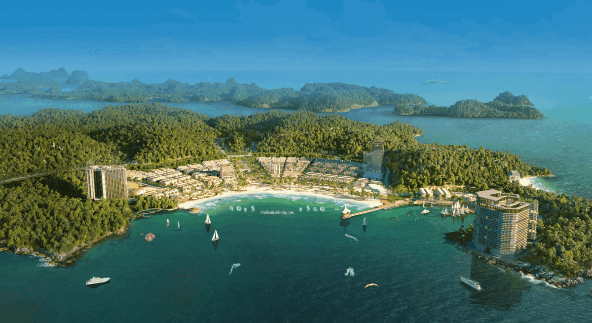 Thành phố Vịnh trung tâm Xanh Island: Kiệt tác quyến rũ tại Cát Bà